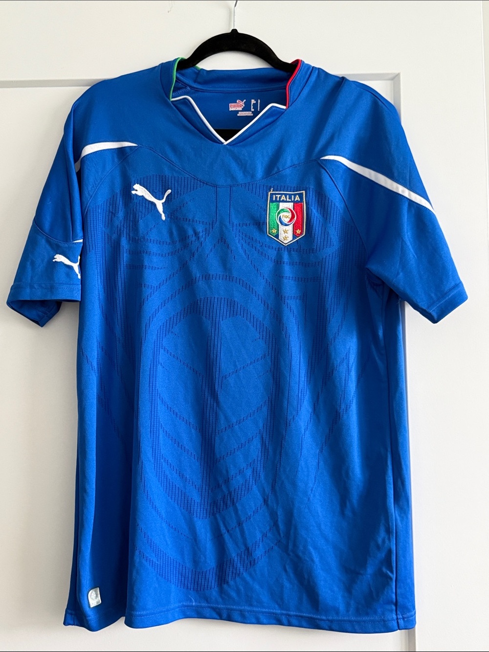 PUMA ITALIA NAVY BLUE SOCCER JERSEY, SIZE L
